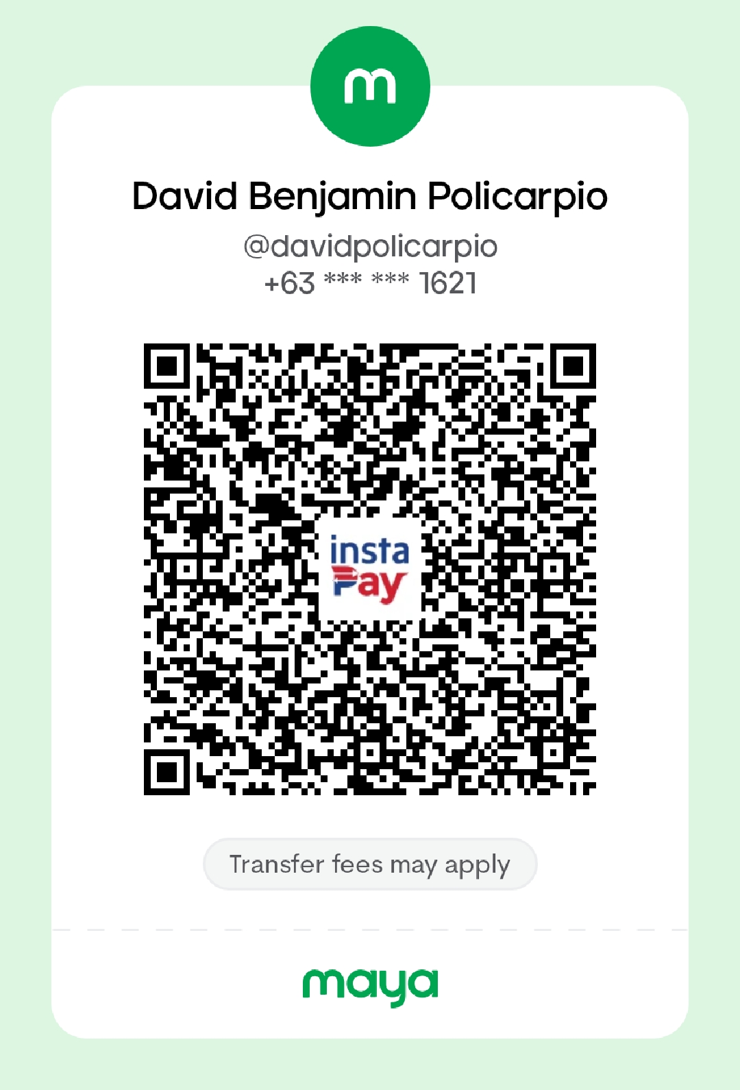 Maya donation QR code